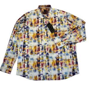 1 Like No Other Button-Up Shirt Mens 2XL Colorful Abstract Limited Edition